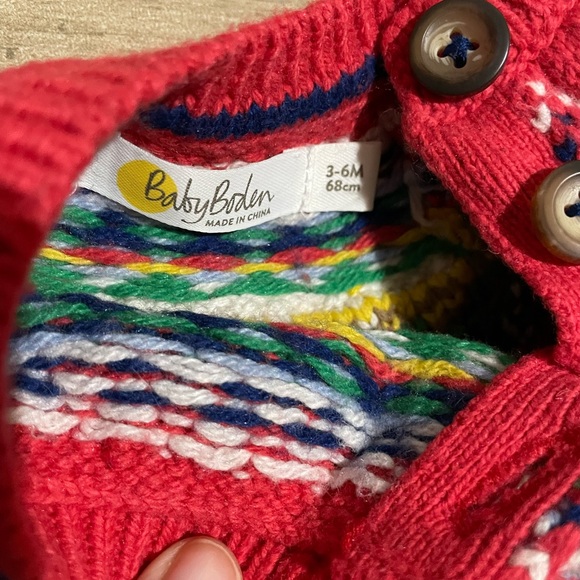 BABY BODEN 3/6 Holiday sweater - Picture 4 of 5